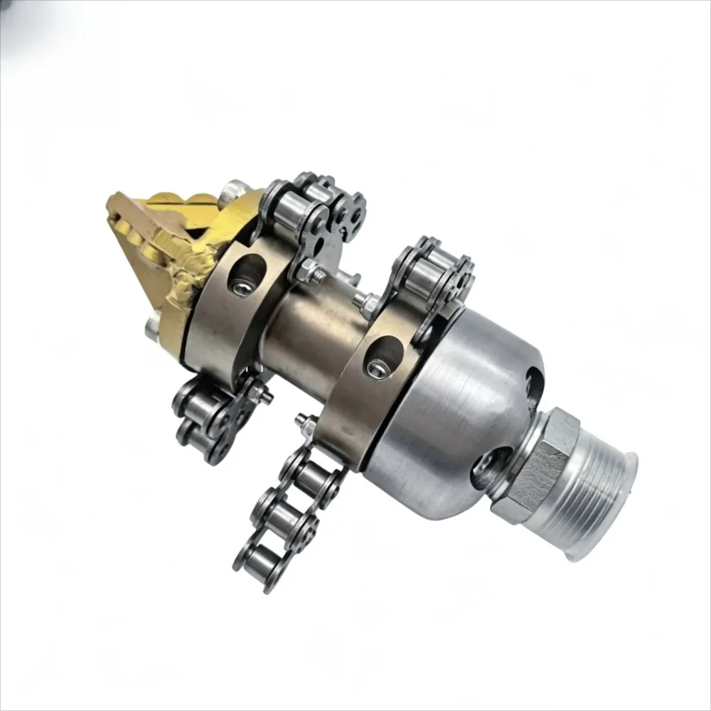 Stainless Steel Rotary Chain Scraper Cutter High Pressure Pipeline Dredging Nozzle Sewer Pipe Cleaning Tool