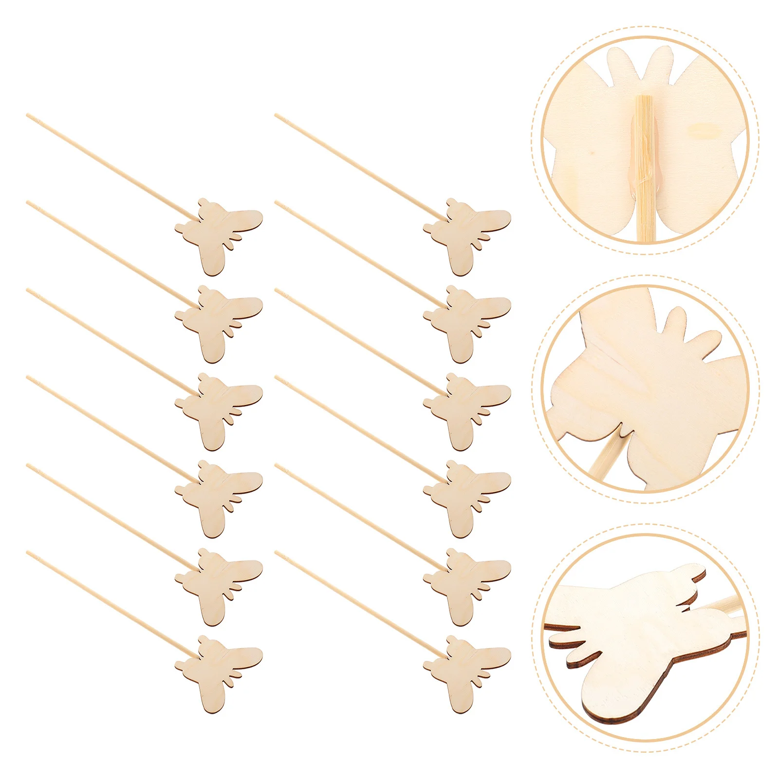

12Pcs Butterflies Wooden Fairy Wand DIY Craft for Children Creative Painting Handmade Kids Fairy Stick Art Supplies