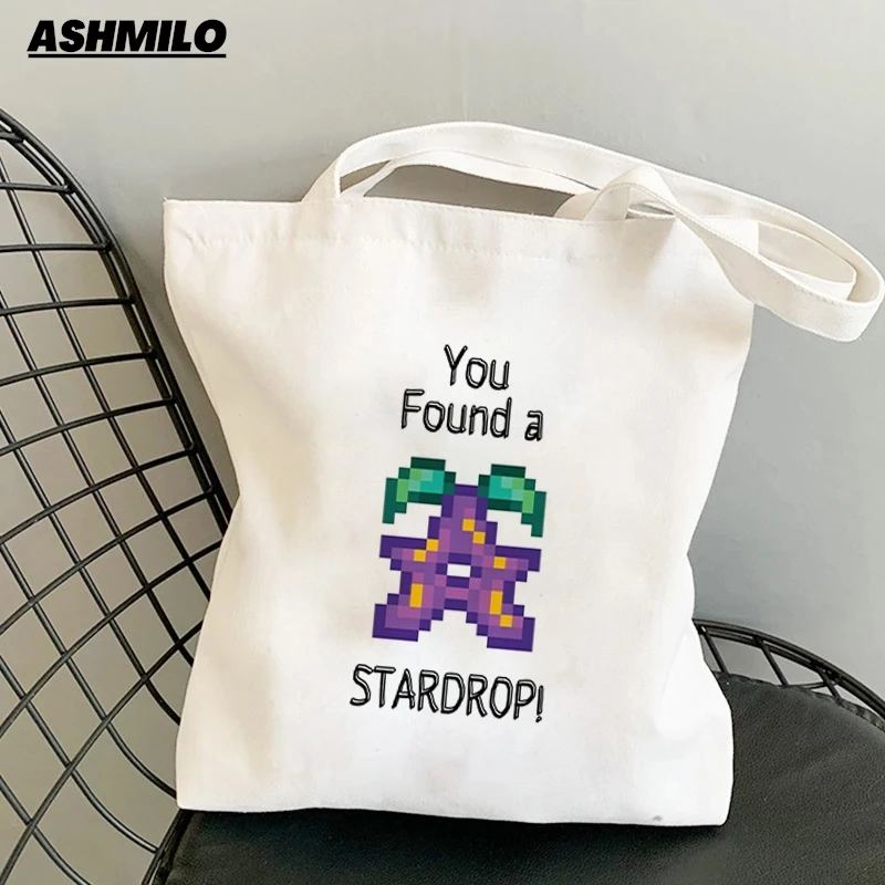 Stardew Valley Farm pellican Town Game para mujer, bolso de mano de lona, bolso de hombro grande, bolso de compras, bolso con estampado de capacidad