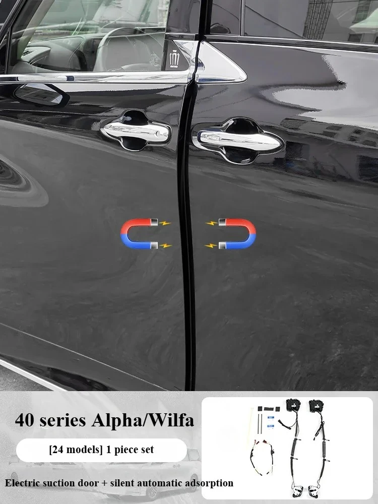 

For Toyota Alphard Vellfire 40 Series Car Main and Co-pilot Electric Suction Door, Silent Automatic Adsorption Electric Door