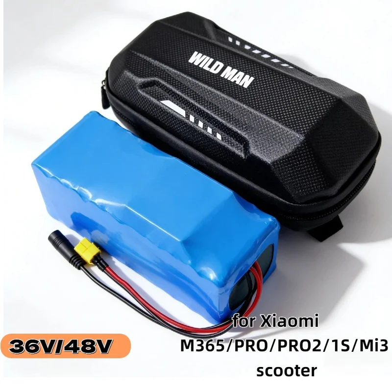 High Capacity 36V/48V 12Ah Battery Kit– Parallel Connection Upgrade for Xiaomi M365/PRO/PRO2/1S Scooter with Durable Storage Bag