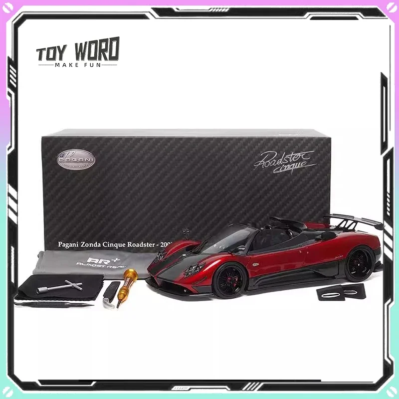 Almost Real Car Model 1/18 Pagani Zonda Cinque Convertible Red 2009 Alloy Fully Open Car Model display model boy colletion gift