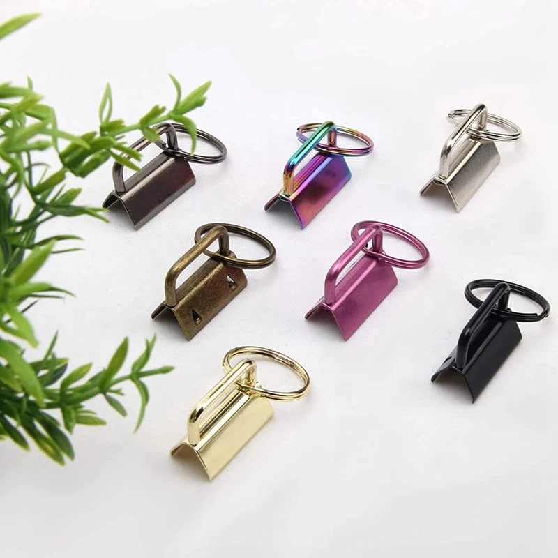 Key Fob Hardware Set 1 Inch Key 7 Color Wristlet Keychain Hardware For Wristlet Keychain, Key Chain Making Hardware