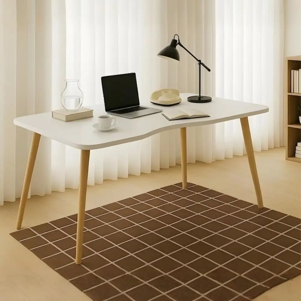 

White Wooden Computer Table, 40 L x 20 W x 30 H inches Durable and Stylish Desk for Home Office, Bedroom, or Study