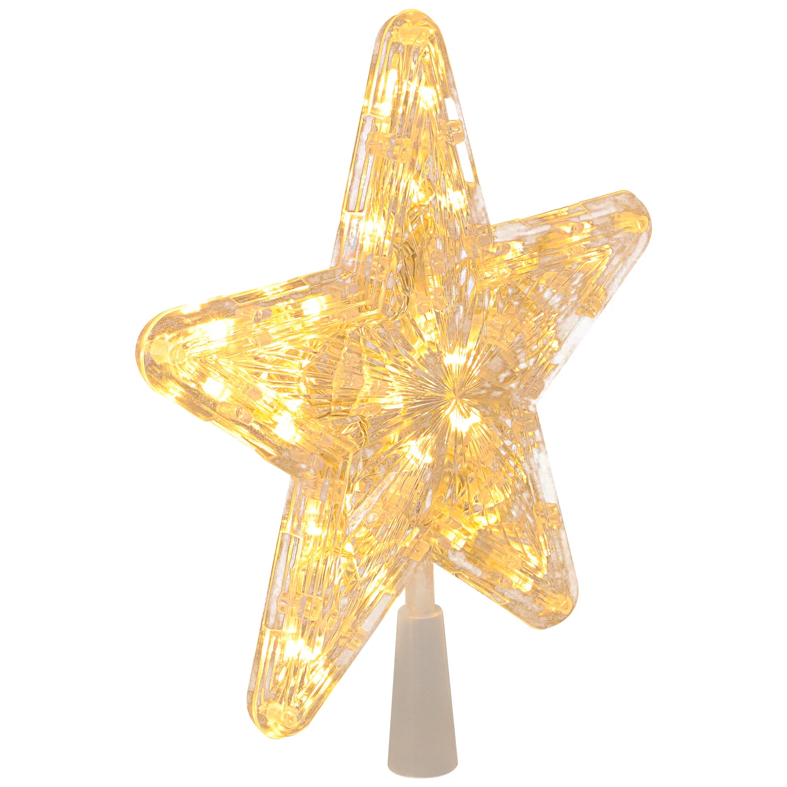 

30 Led Christmas Tree Topper Star Lighted Window Decorations Glowing Star Xmas Tree Up Party Holiday Decor