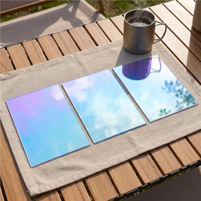 AC23-Acrylic Colored Translucent Acrylic Iridescent Radiant Sheet Laser-Cutting Acrylic Board,8 X 12 Inch(3 Pack,2.6Mm Thick)