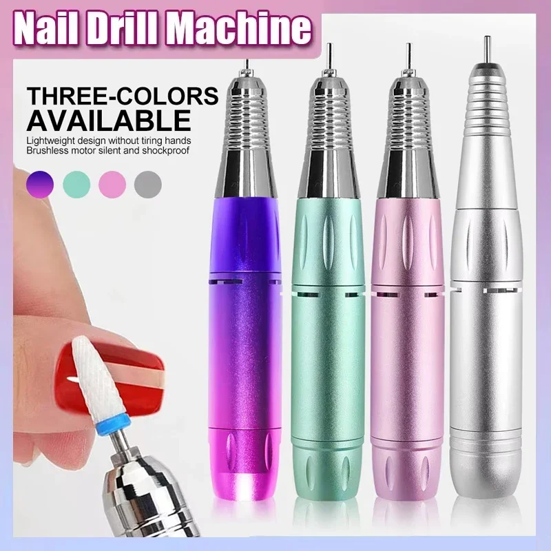 

Electric DC Nail Drill Pen Handle Manicure Pedicure Tool - Handpiece File Polish Grind Machine for Nail Accessories