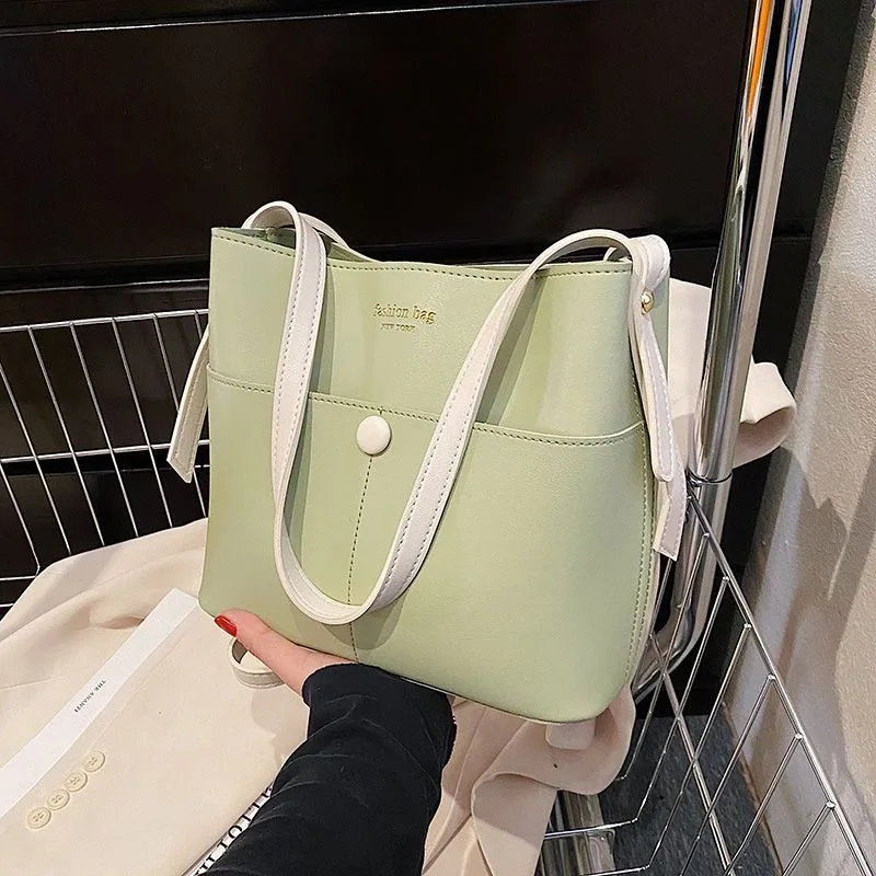 Women 2024 New PU Leather Large Capacity Bag High Quality Commuter Bag Fashion Versatile Women Shoulder Tote Bag Shopping Bag