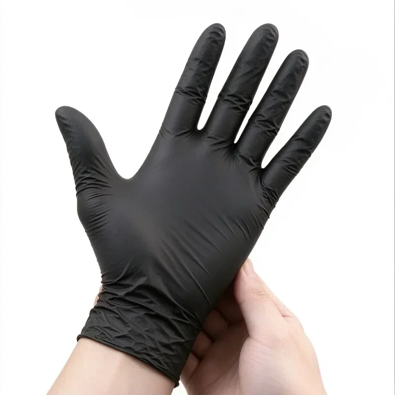 20/50/100PCS Disposable Black Nitrile Hand Gloves for Kitchen Tattoo Artists Household Cleaning Car Care Large Medium Small