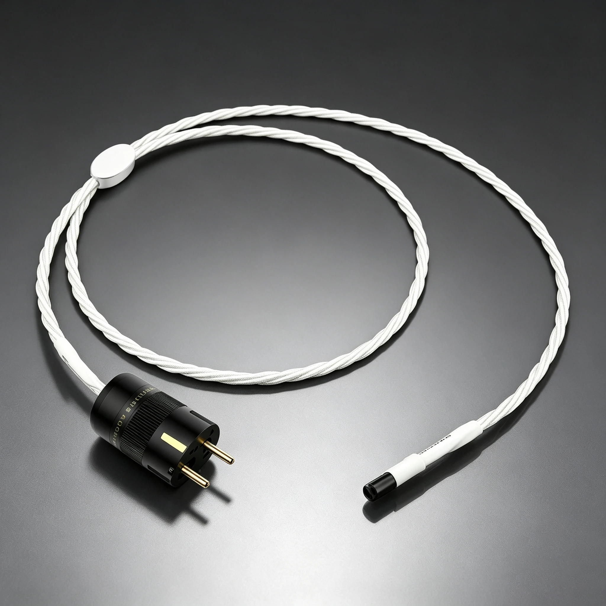 Audiocrast 7N OCC Silver Plated Audiophile Mini8-Shaped Power Cable C7 Figure 8 IEC with Gold Plated EU/US/AU/UK Plug