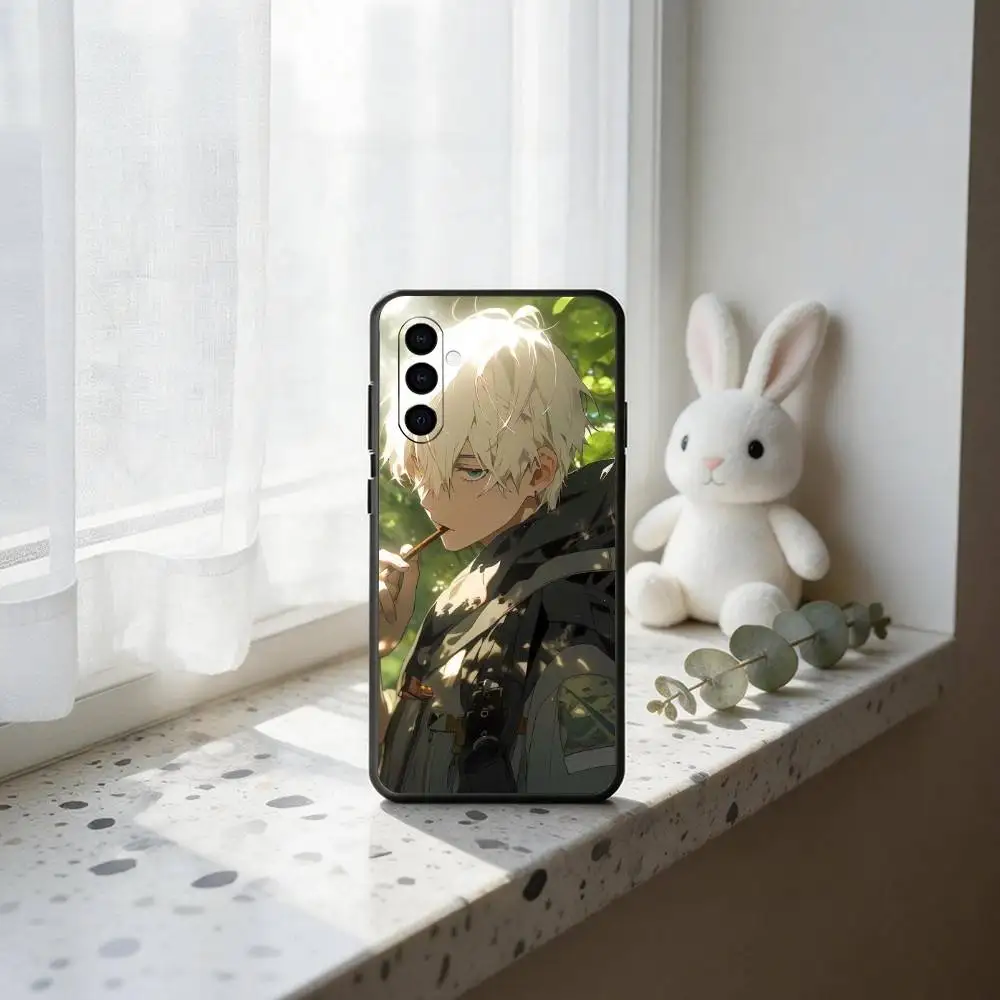 Anime M-Mushishi G-Ginko Phone Case For Samsung Galaxy A73,A72,A71,A70,A53,A52,A51,Others Soft Black Cover view 2