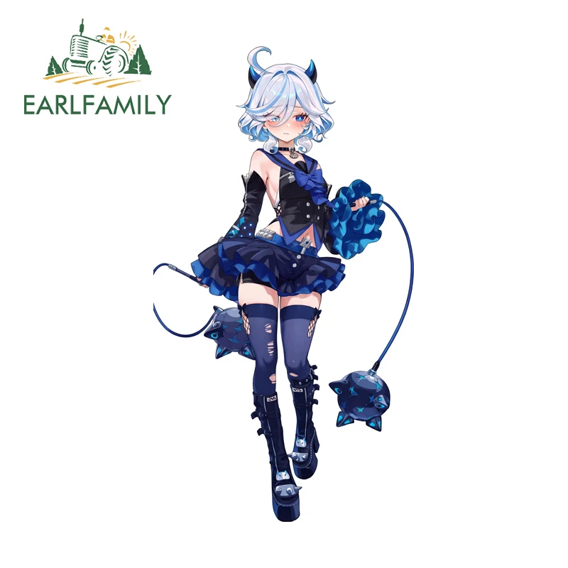 

EARLFAMILY Genshin Impact Furina Car Stickers and Decals Interesting Anime Car Door Decal Sunscreen Vinyl DIY Graffiti Sticker