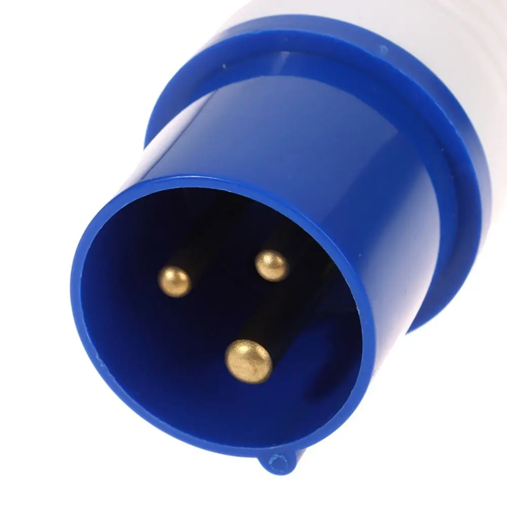 1Pcs 220V Industrial Waterproof Plug 2P+Earth 3Pin 16A Industrial Connector PP Copper Contact IP44 Splash Proof