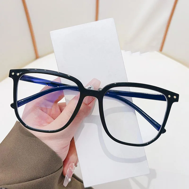 نظارات طبية بإطار شفاف أنيق للنساء والرجال مضادة للضوء الأزرق مربعة مخصصة نظارات بصرية #2