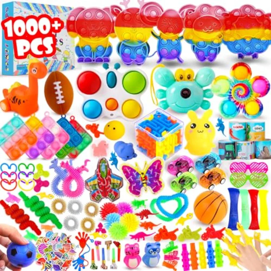 Quality Assurance 000Pcs Bulk Party Favors for,Fidget Toys Pack, Stocking Stuffers, Treasure Box Chest, Birthday Party, Classro