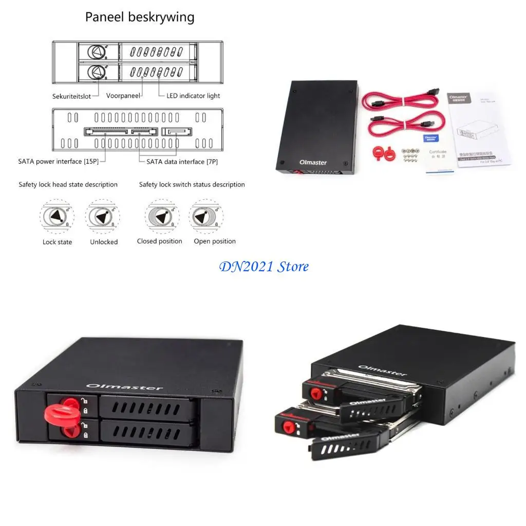 

F3KE Internal Hard Drive Disk Enclosure SSD HDD 2.5" Storage for Case USB3.0 6TB Box