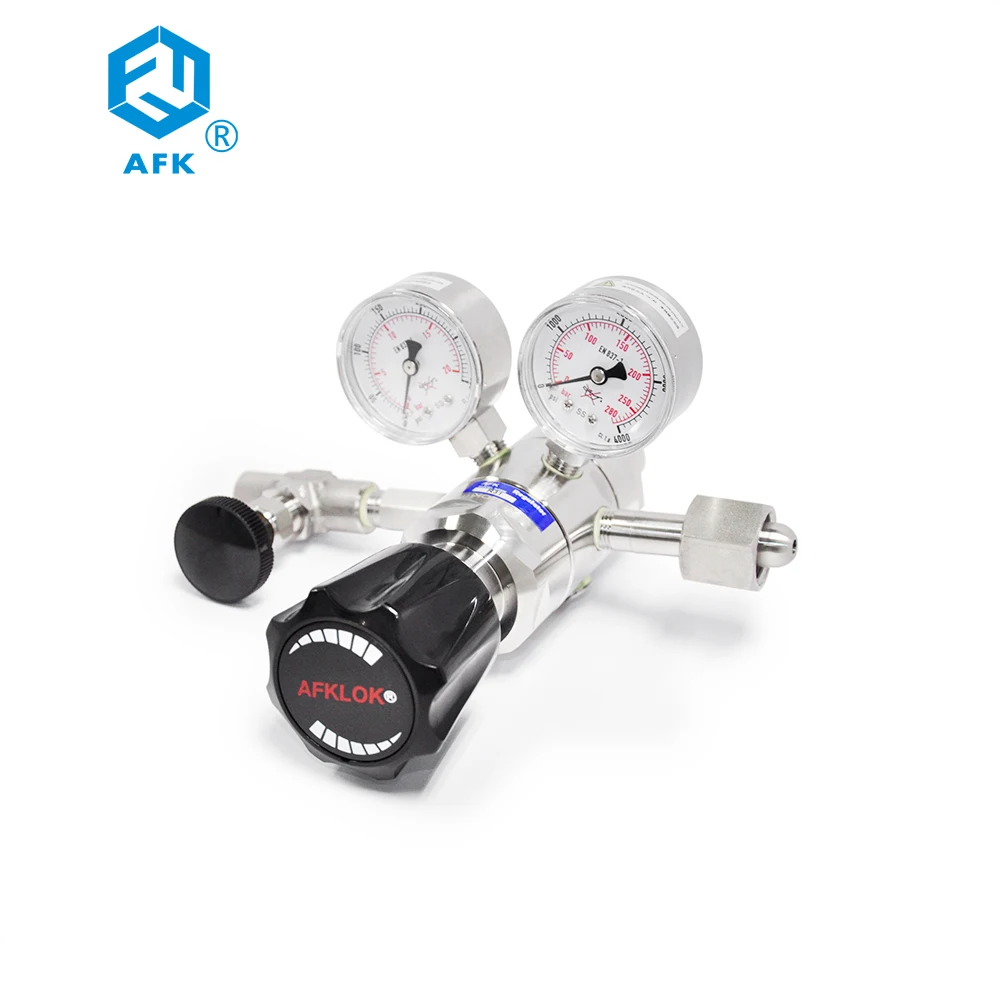 Inlet 4000psi Outlet 300psi High Precision Dual Stage Special Gas High Pressure Regulator With Gauge CGA540