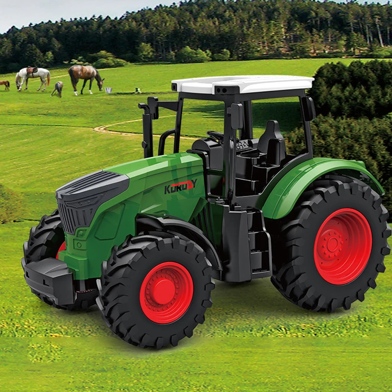 Remolque de Tractor de granja de coches de juguete para niños, camión de construcción de ingeniería, máquina agrícola, planeador inercial para