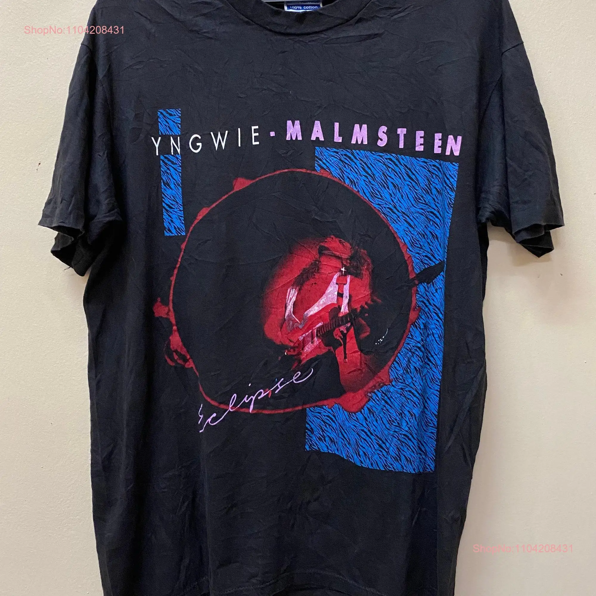 Vintage 90s Yngwie Malmstein Eclipse Tour T Shirt long or short sleeves