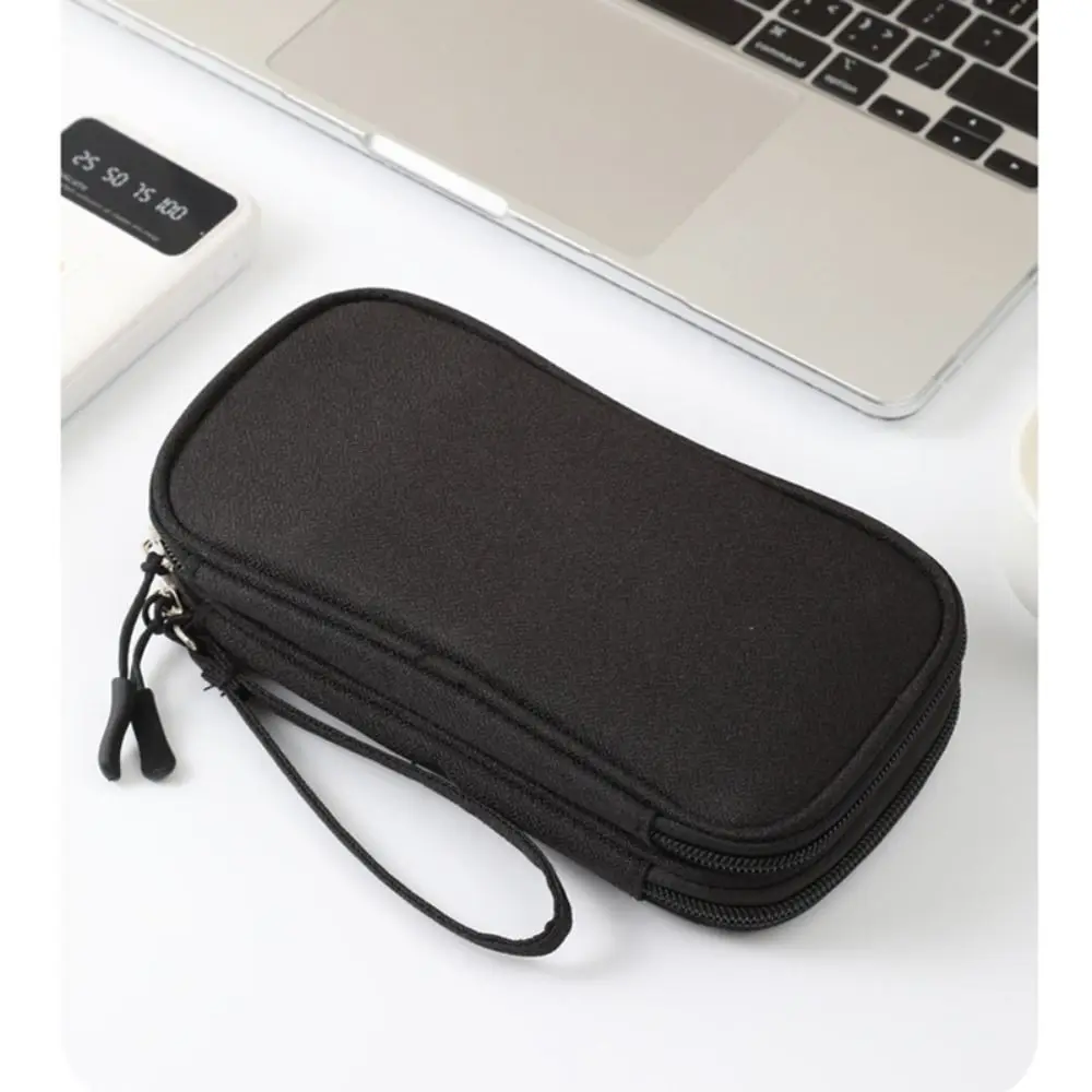 Oxford Travel Cable Bag Multi-layer Waterproof Digital Storage Pouch Electronic Accessory Storage Bag Solid Color