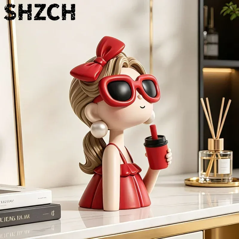 Cute Chibi-style Girl Desktop Ornament, Home Decor, Office Workstation, Mood-stabilizing Birthday Gift, Gift for Girlfriend