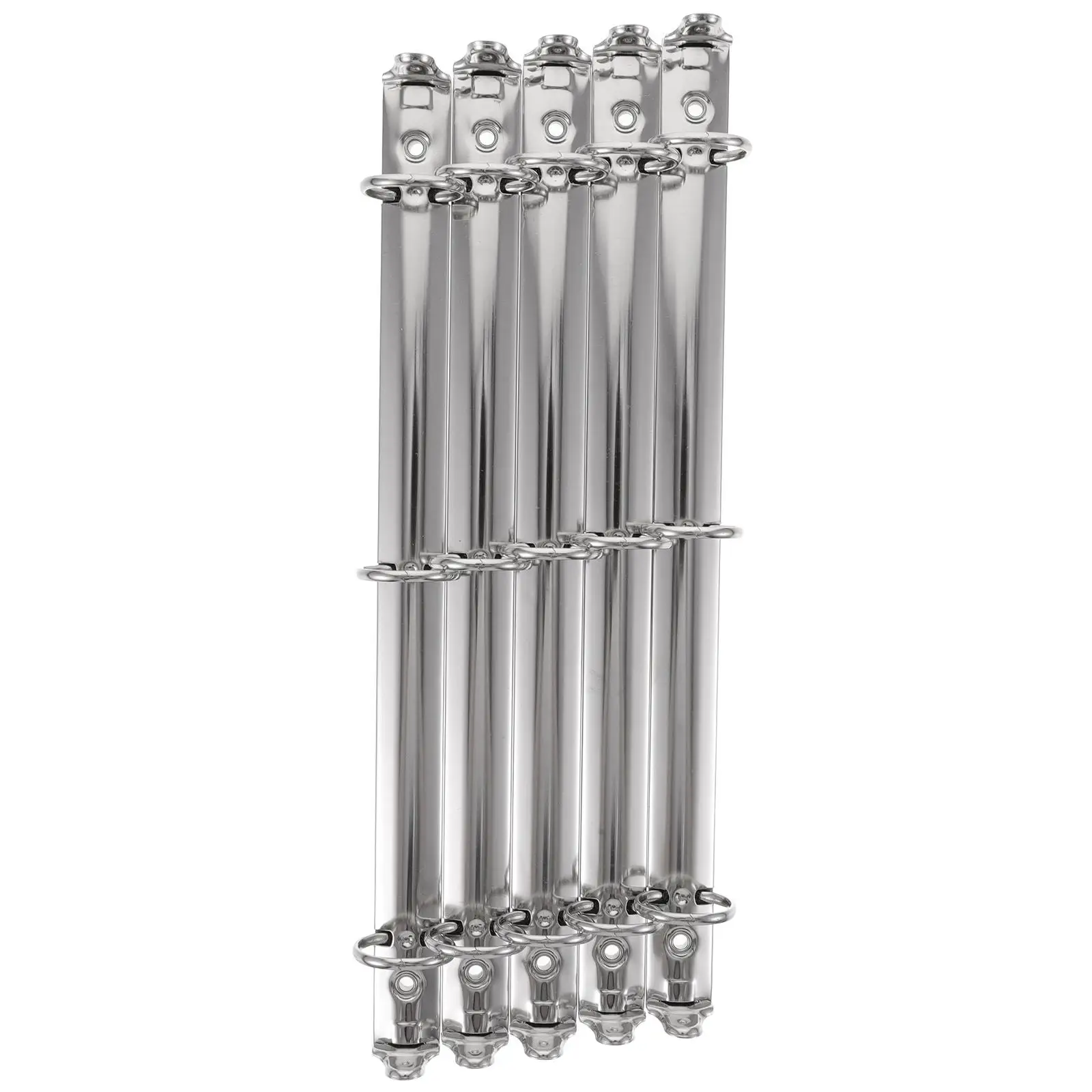 5 Pcs Three Hole Clip Metal 3 ring Binder A3 Size White Nickel Scrapbook Binding Combs Office School File