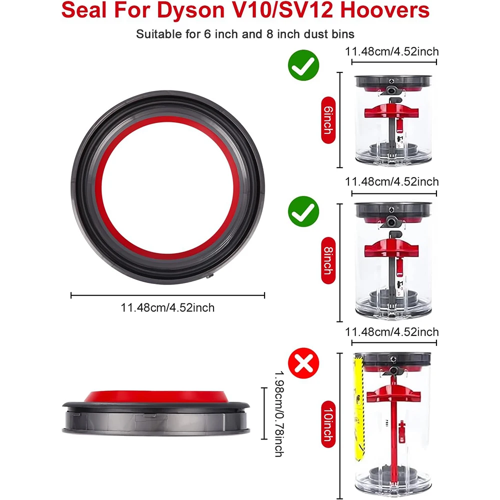 Top Fixed Sealing Ring for Dyson V10 SV12 Vacuum Cleaner Repair Part Accessories