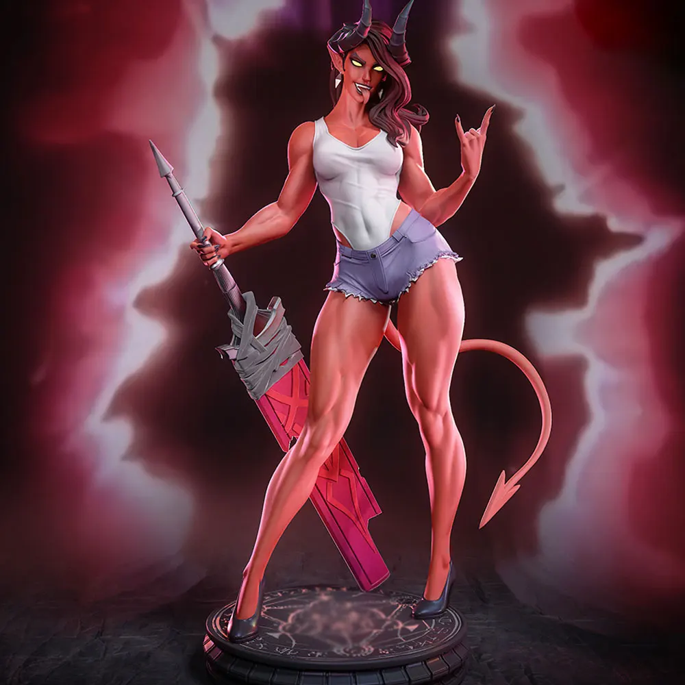 1/24  75mm Sexy Girl Resin Model Kits GK Miniature 3D Printed Gray Model Figurine DIY Doll Model Unassembled And Unpainted