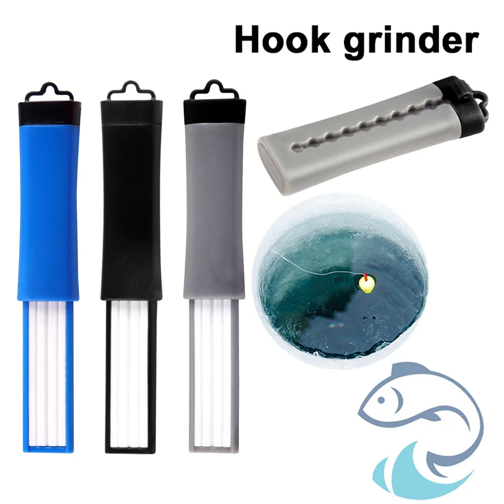 Fishing Hook Sharpener Portable Diamond Stone Fish Hook Tools Knife Whetstone for Outdoor Fishing Grinding Hooks Accessories