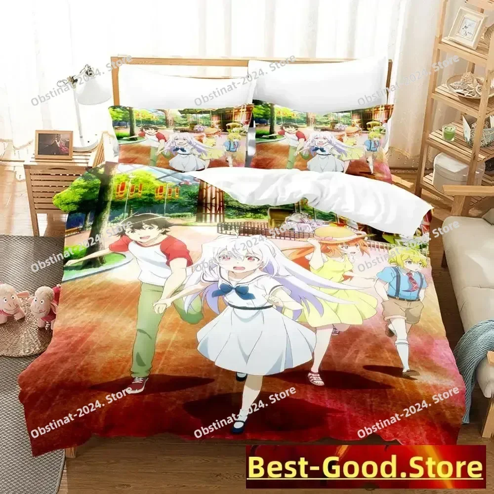 2023 PLASTIC MEMORIES Bedding Set Printed Bed Set With Pillowcase Bed Duvet Cover Soft Single Double For Queen Super King Size