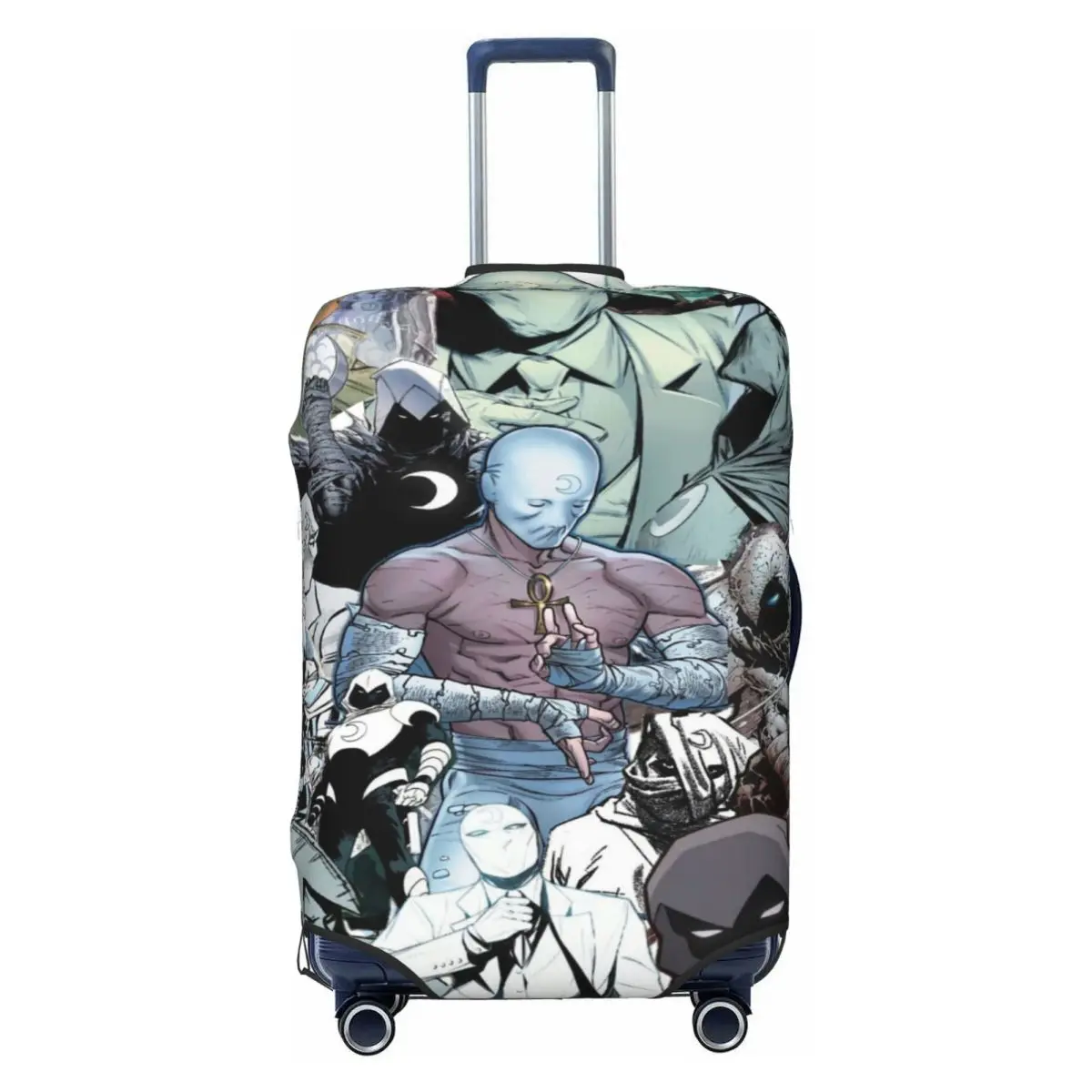 

Custom Moon Knight Seamless Luggage Cover Protector Cute Travel Suitcase Protective Cover for 18-32 Inch