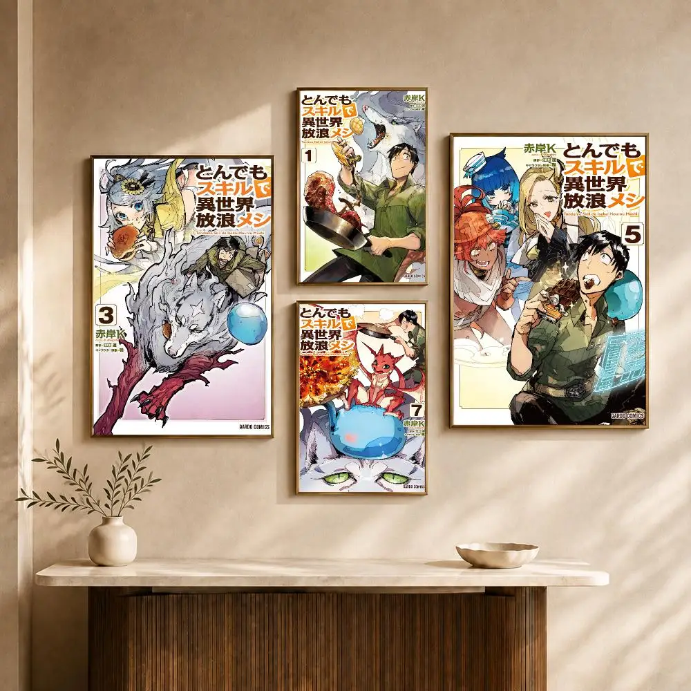 Anime Campfire Cooking Isekai Food Poster PP Decorative Poster Water-Resistant Print Apartment Dorm Office Cafe Gift