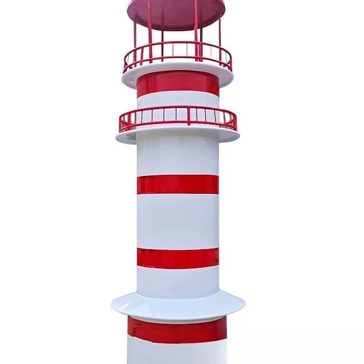 Outdoor lighthouse model ornament decoration iron park floor outdoor props