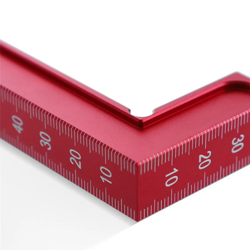 

L-Shaped Square Small Red Graduated Positioning Ruler Quickly Fixed Scriber Aluminum Alloy Woodworking Tool
