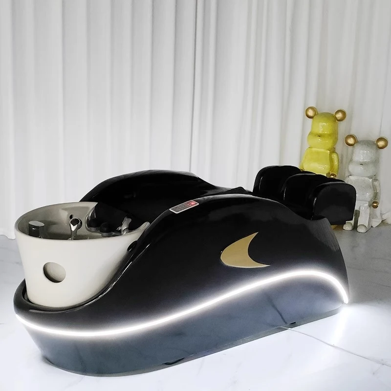 Bojue Intelligent Massage Shampoo Hair Salons, Fully Reclining Therapy Bed With Circulation And Stea