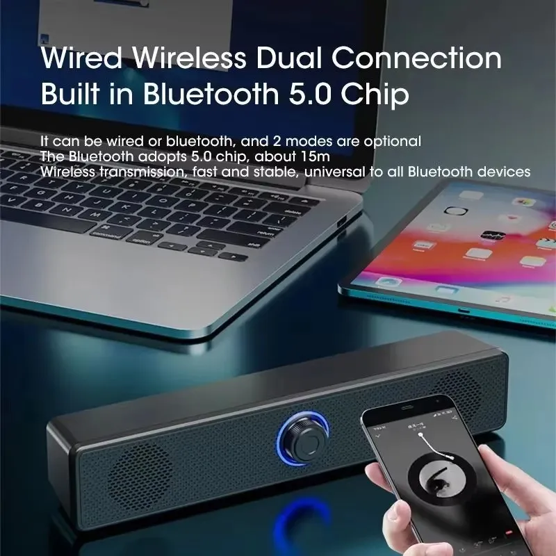 Wired Wireless Bluetooth Speaker Computer PC TV Laptop Desktop Soundbar Sound Box Bar Music Portable Caixa De Som Audio System