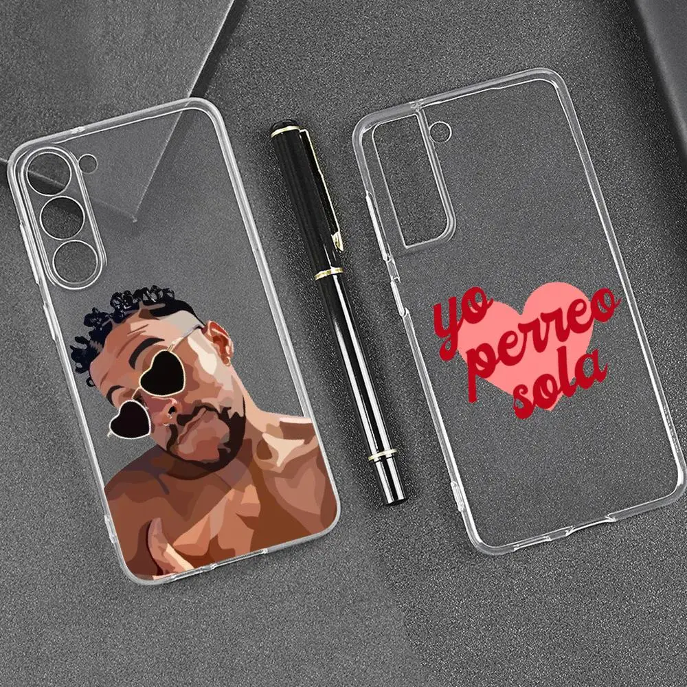 Yo Perreo Sola Bad Bunny Maluma Phone Case For Samsung Galaxy S26 Ultra S25 FE S24 S23 S22 Plus S25 Transparent Soft Shell Cover