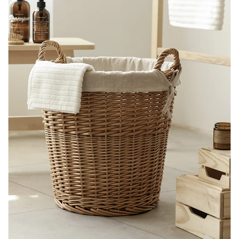 

Willow woven dirty clothes basket, laundry basket, dirty storage basket, household basket