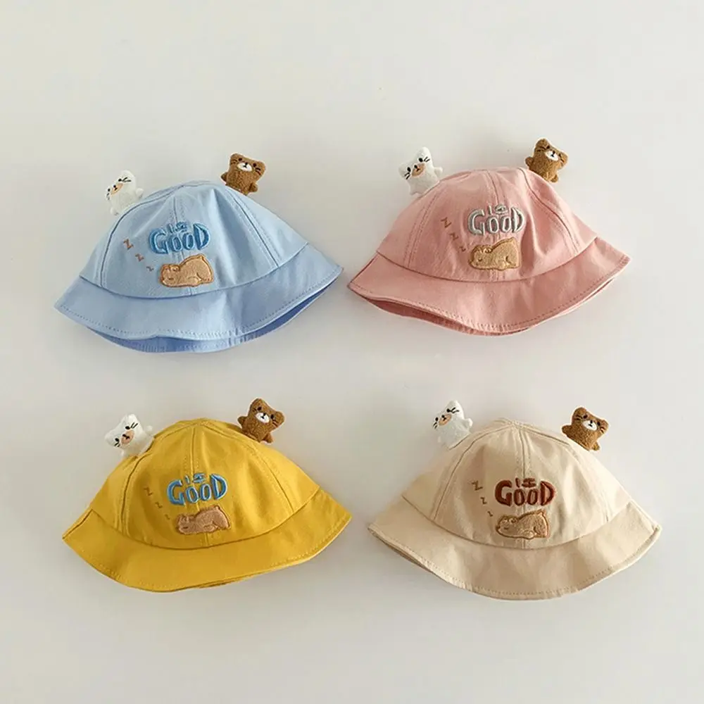 

Fashion Cute Cartoon Bucket Hat UV Protection Portable Fisherman Cap Casual Wide Brim Sunscreen Cap Baby