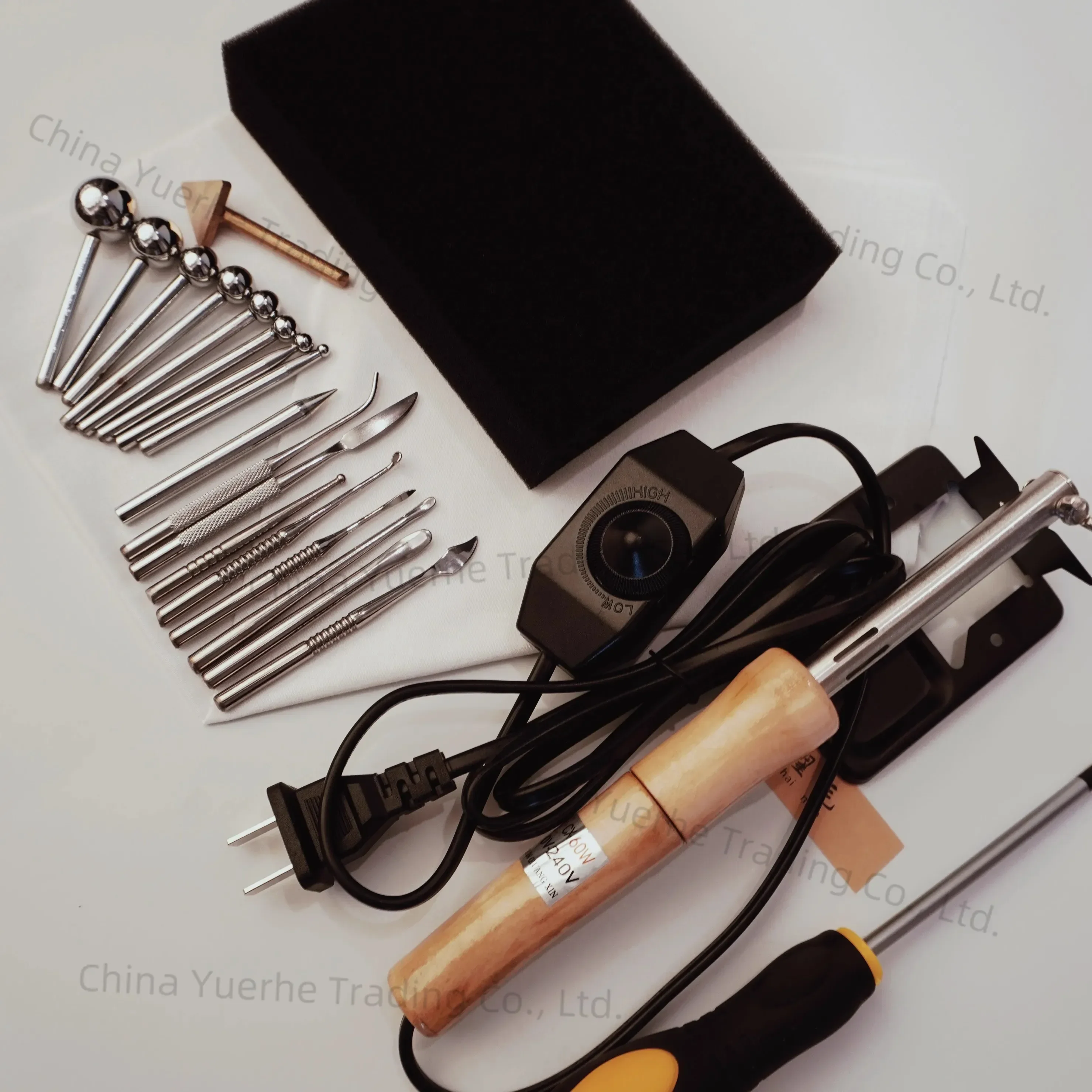 

DIY тканевые инструменты для изготовления цветов, 220 В, паяльник с регулируемой температурой, 18 гладильных шпателей