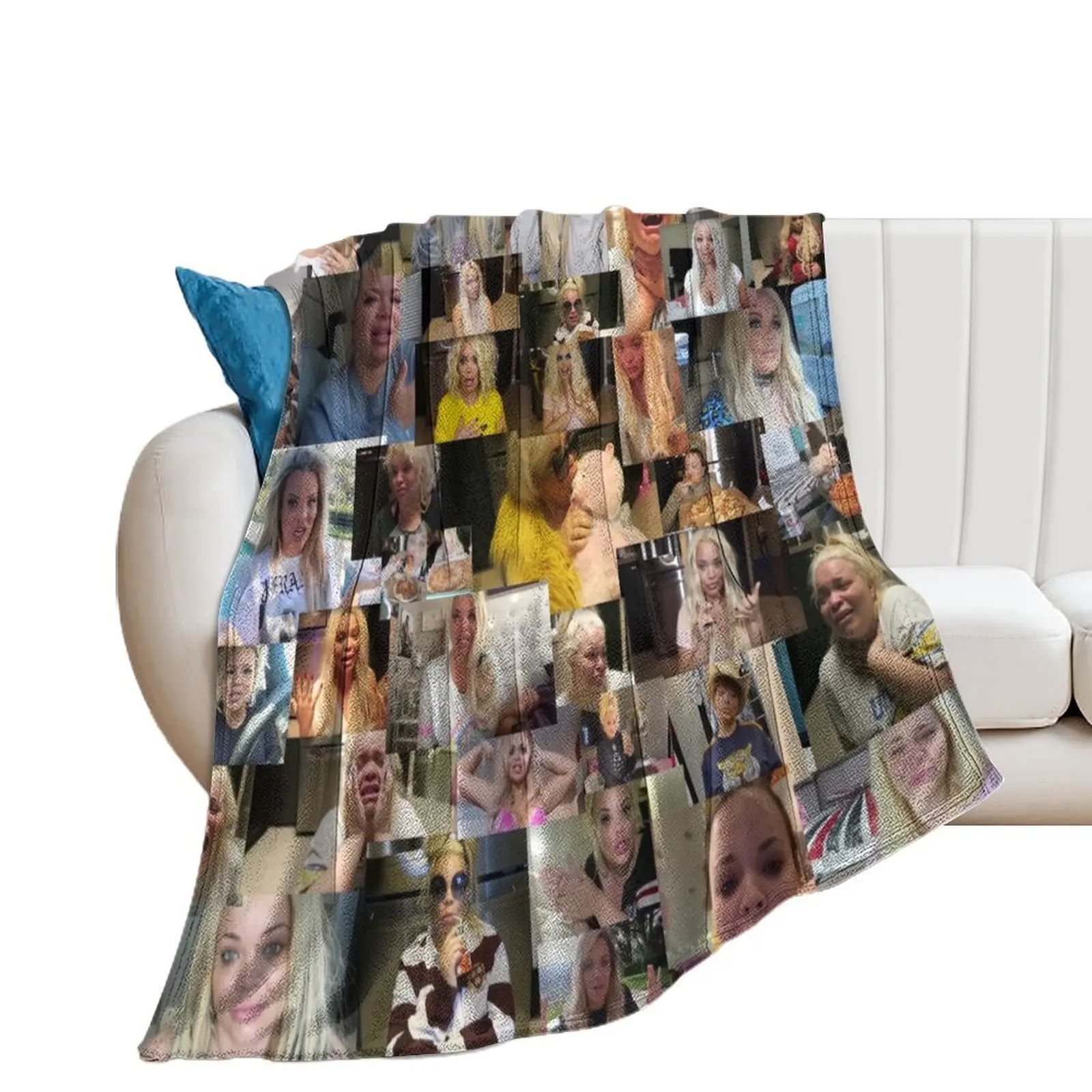 

Trisha Overload Throw Blanket Decoratives Summer Beddings Sofa Plaid on the sofa Blankets