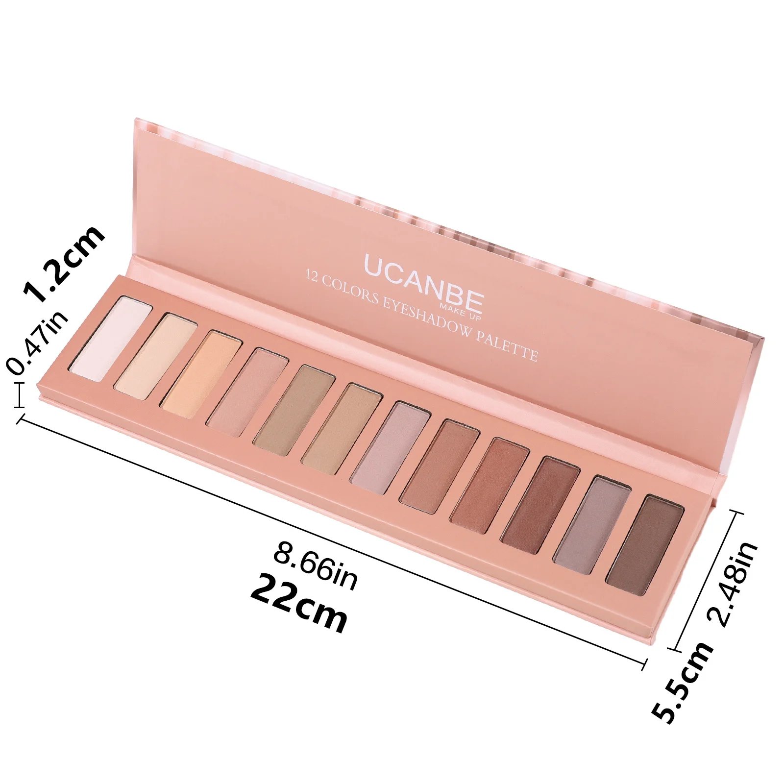 UCANBE 12 Color Eyeshadow Makeup Palette, Naked Nude Eye Shadow, Neutral Matte Shimmer Make Up Pallet - 05