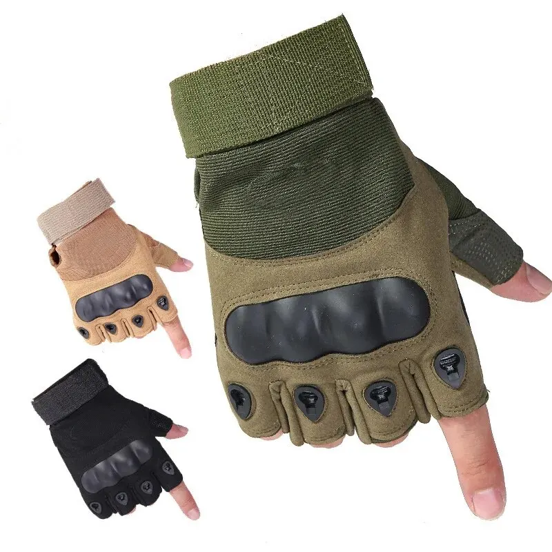 

Fitness Anti Slip Cycling Gloves, Wear-resistant Outdoor Tactical Sports Climbing Half Finger Gloves