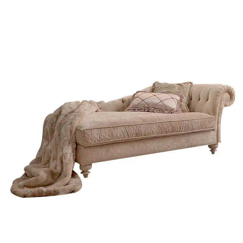 

European fabric princess chair living room leisure, sofa recliner French fashion small apartment bedroom beauty couch toffee