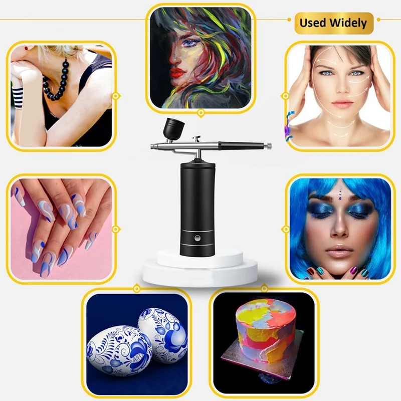 Air Brush Kit Air Compressor Easy To Use For Model Painting Nail Art Tattoo Decorating Rechargeable Handheld Air Brush