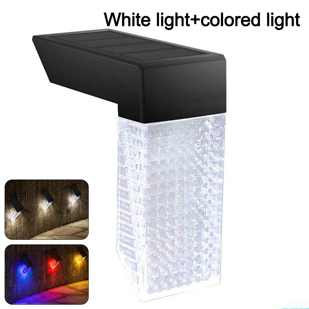 New LED Solar Deck Light IP65 Waterproof Color Changing Solar Wall Lamp Wireless Installation Solar Step Light Outdoor