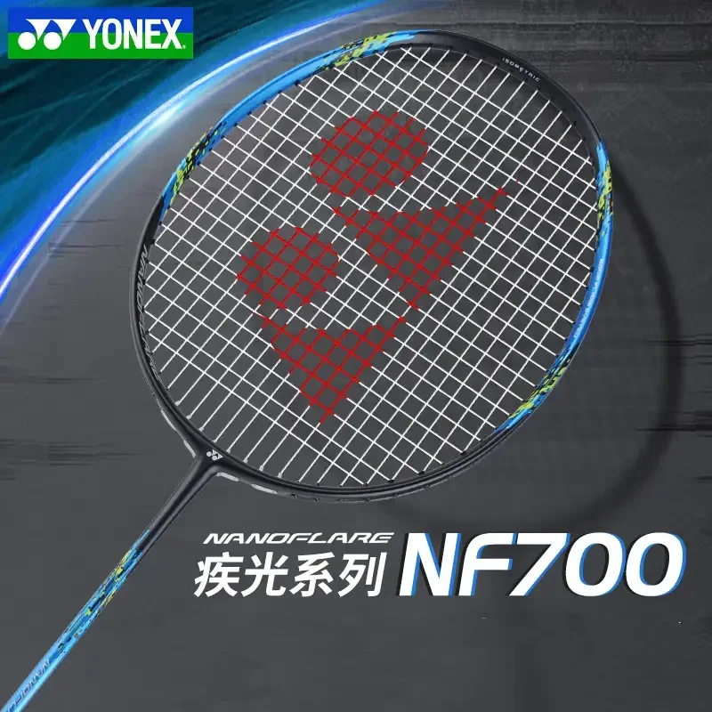 Yonex Badminton Racket Original NF700 Professional Racket NANOFLARE Series All-carbon with Strings Customised Pounds（20-28 Lbs）