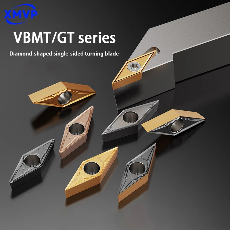 

VBMT1604/11T3 CNC stainless steel turning blade lathe tool head 35-degree diamond-shaped sharp tool with cylindrical tool grains