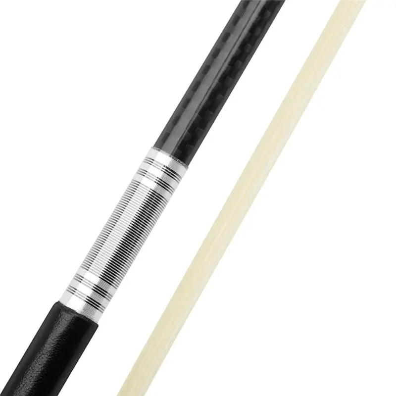 SPECIAL OFFER~QA-20 Violin Bow 4/4 Composite Carbon Fiber Pure Ponytail Color Beige Line Silver Silk Sheepskin Hand Rest Bow