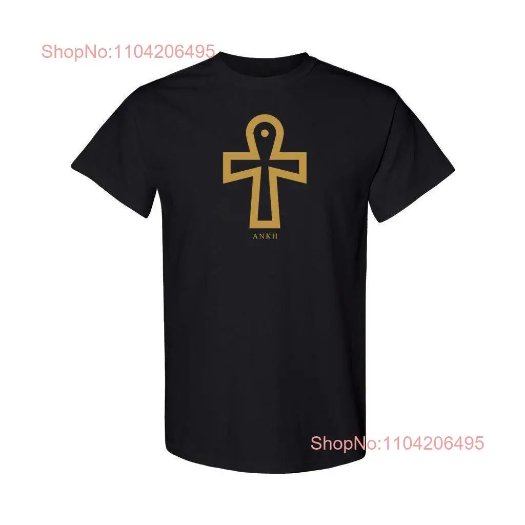 Ankh Cross Heavy Cotton T Shirt Egyptian Design Pyramid Lover Comfortable Pharaoh for Friend long or short sleeves